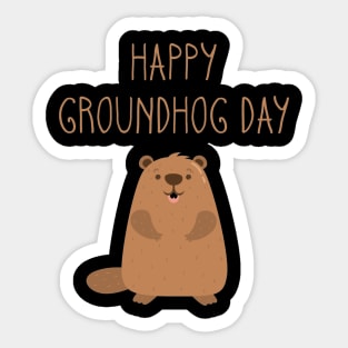 2023 Happy Groundhog Day Sticker